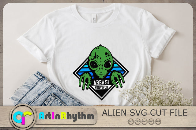 Area 51 Survivor Svg, Alien Svg, UFO Svg, Alien Clipart SVG Artinrhythm shop 