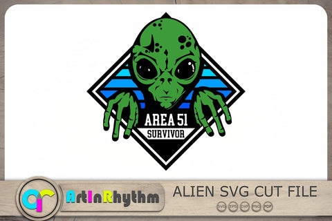 Area 51 Survivor Svg, Alien Svg, UFO Svg, Alien Clipart SVG Artinrhythm shop 