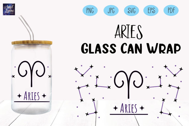 Aries Glass Wrap | Aries Libbey Glass Wrap SVG Angel Lynne Designs 
