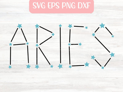 Aries Zodiac Sign SVG File for Cricut or Silhouette, Horoscope Sublimation PNG, Digital Download Commercial Use SVG Apple Grove Designs 
