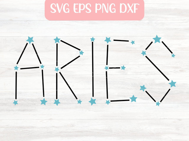Aries Zodiac Sign SVG File for Cricut or Silhouette, Horoscope Sublimation PNG, Digital Download Commercial Use SVG Apple Grove Designs 