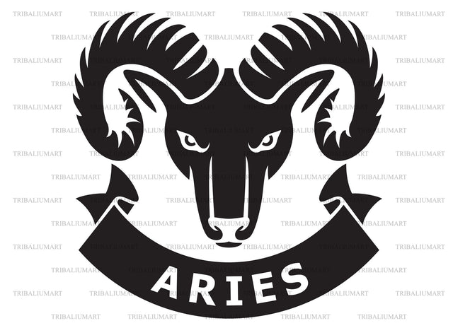 Aries zodiac sign SVG TribaliumArtSF 