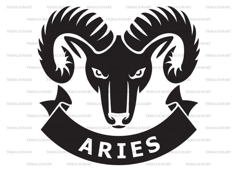 Aries zodiac sign SVG TribaliumArtSF 