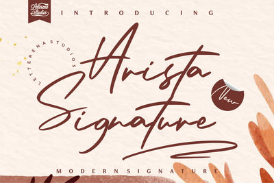 Arista Signature Font Letterena Studios 