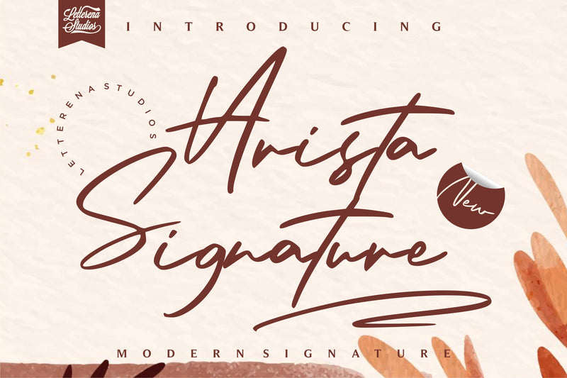 Arista Signature Font Letterena Studios 