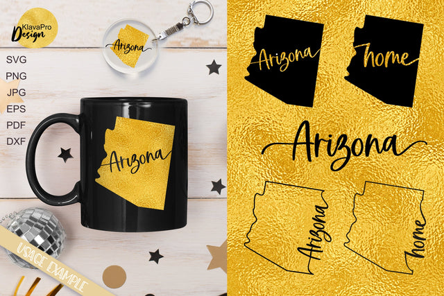 Arizona State SVG. Keychain and Door Porch sign Templates SVG Klava P 