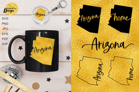 Arizona State SVG. Keychain and Door Porch sign Templates SVG Klava P 