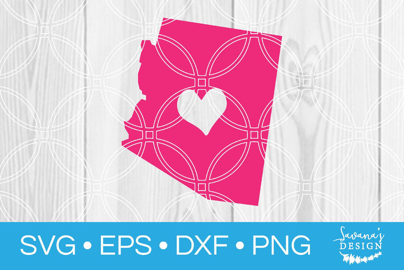Arizona State with Heart SVG SavanasDesign 