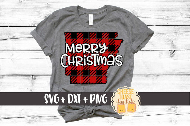 Arkansas - Buffalo Plaid State - SVG PNG DXF Cut Files SVG Cheese Toast Digitals 