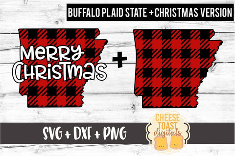 Arkansas - Buffalo Plaid State - SVG PNG DXF Cut Files SVG Cheese Toast Digitals 