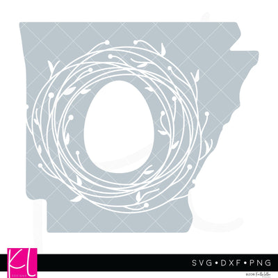 Arkansas Easter Monogram SVG Kelly Lollar Designs 