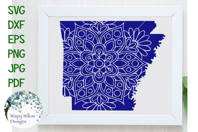 Arkansas Mandala SVG Wispy Willow Designs 