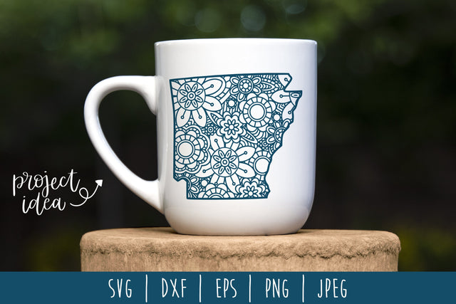 Arkansas Mandala Zentangle SVG SavoringSurprises 