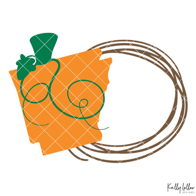 Arkansas Pumpkin Frame SVG Kelly Lollar Designs 