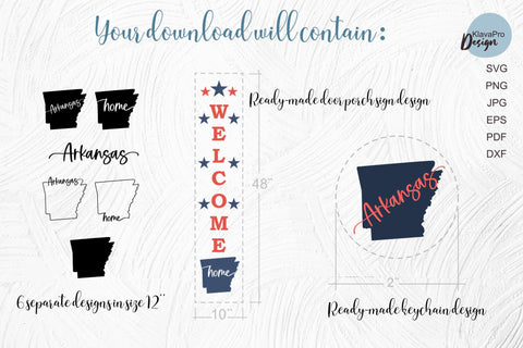 Arkansas state SVG. Keychain and Door Porch sign Templates SVG Klava P 