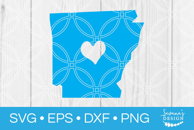 Arkansas State with Heart SVG SavanasDesign 