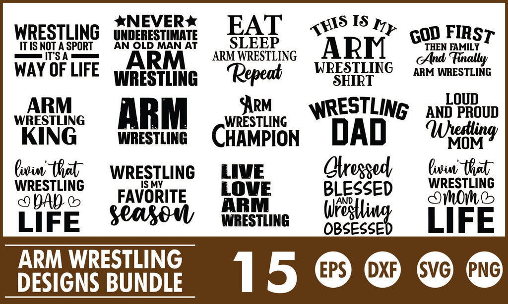 Arm Wrestling SVG Designs Bundle - So Fontsy