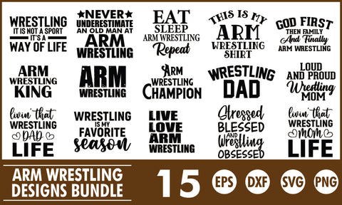 Arm Wrestling SVG Designs Bundle SVG PatternFeed8 