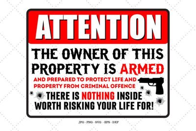 Armed, Protected By, Gun Decal, Gun Clipart, Second Amendment, Gun Rights, Gift for Him, Digital Download SVG SVG Digital Designer 