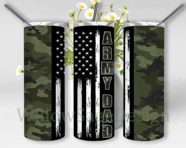 Army Dad 20oz Tumbler Template, Camouflage Tumbler Wrap, Best Dad Ever Design Png, Dad Life Tumbler Png, American Flag Tumbler Design, Dad Sublimation Design, Instant Download Sublimation WillowSageDesign 