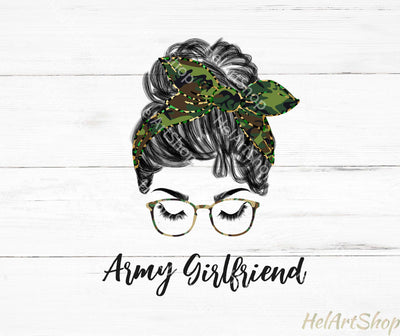 Army Girlfriend Png, Sublimation Png Sublimation _HelArtShop_ 