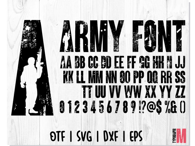 Army | Military font Font CreativeStudioTM 