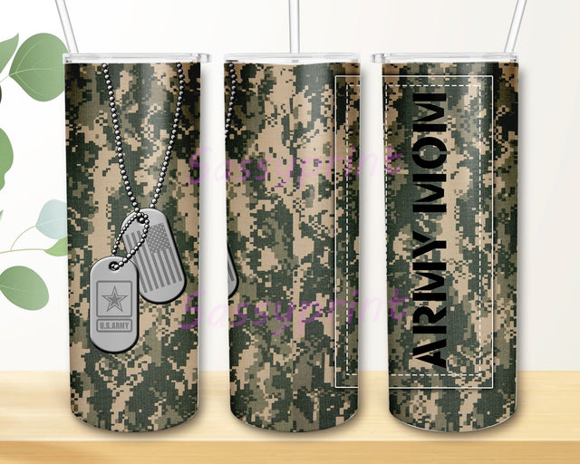 Army Mom Tumbler Because I Said So Mom Tumbler Sublimation Design Waterslide Download Mother 20oz Skinny Tumbler Sublimation sassyprint 