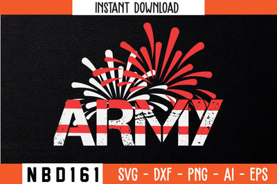 ARMY USA FLAG T-Shirt Design SVG Nbd161 