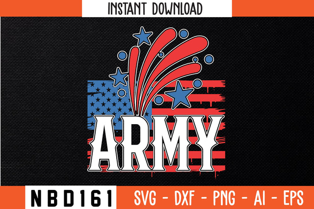 ARMY USA FLAG T-Shirt Design SVG Nbd161 