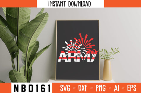 ARMY USA FLAG T-Shirt Design SVG Nbd161 