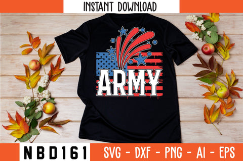 ARMY USA FLAG T-Shirt Design SVG Nbd161 