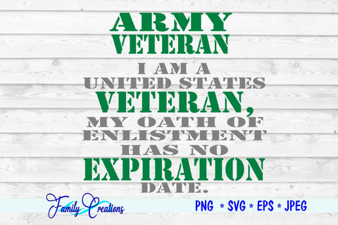 Army Veteran SVG Family Creations 