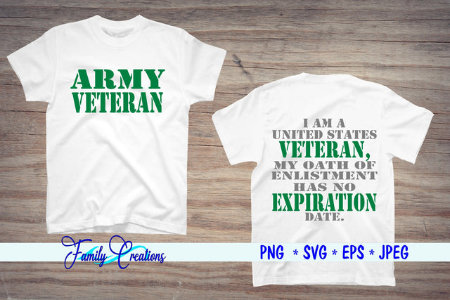 Army Veteran SVG Family Creations 