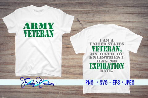 Army Veteran SVG Family Creations 