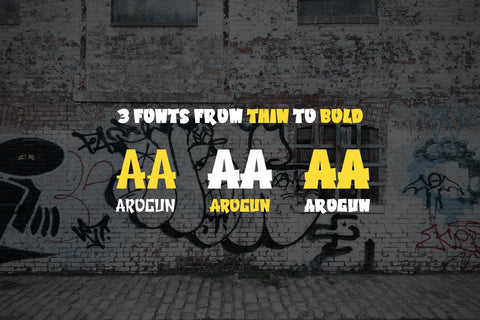 Arogun - Display Graffiti Style Font Font twinletter 