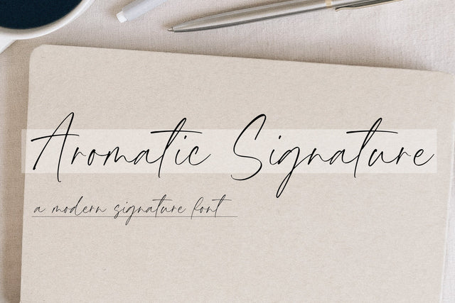 Aromatic Signature - Modern signature font Font Timur type 