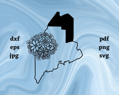 Aroostook County Mandala SVG Cut File SVG Northern Light SVG 
