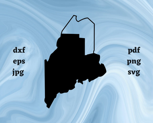 Aroostook County Silhouette SVG Cut File SVG Northern Light SVG 