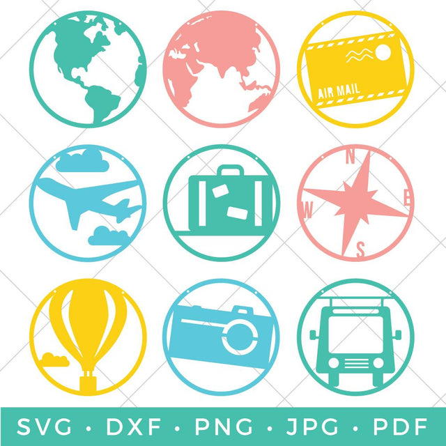 Around the World Pennants SVG Hey Let's Make Stuff 