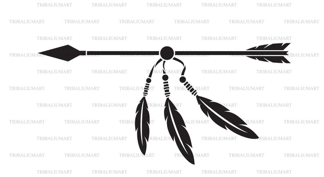 Arrow and Feathers SVG TribaliumArtSF 