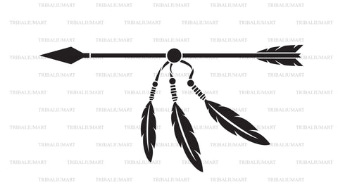 Arrow and Feathers SVG TribaliumArtSF 