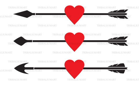 Arrow and heart SVG TribaliumArtSF 