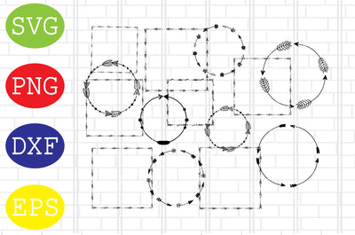 Arrow Circle Frame SVG, Arrow Wreath Svg Cut File, Circle Frame Svg, Name Frame Svg SVG DigitalSvgFiles 