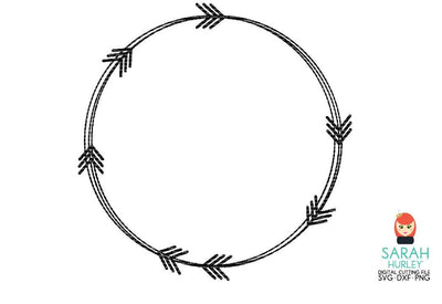Arrow Circle Frame SVG Sarah Hurley 