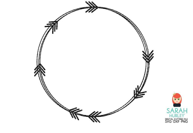 Arrow Circle Frame SVG Sarah Hurley 