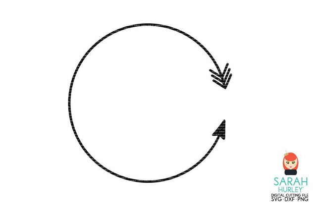 Arrow Circle Frame SVG Sarah Hurley 