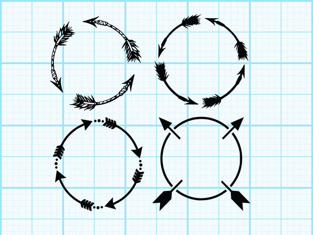 Arrow Circle Frame Svg SVG Johan Ru designs 