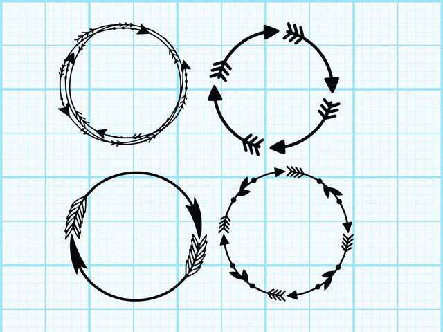Arrow Circle Frame Svg SVG Johan Ru designs 