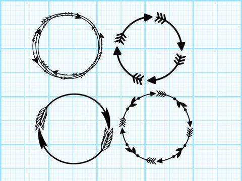 Arrow Circle Frame Svg SVG Johan Ru designs 