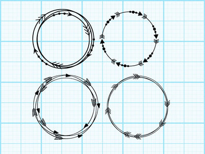 Arrow Circle Frame Svg SVG Johan Ru designs 